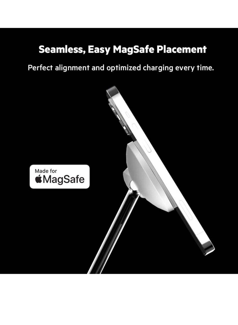 ELTRAZONE 3-In-1 Wireless Fast Charging Stand And Quick Charger Silver/Black - Image 3