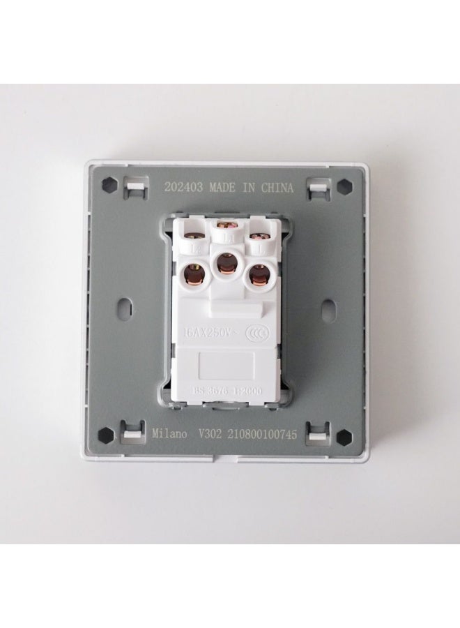 DANUBE HOME Milano 10A 1G 2W Switch Electrical Switches Sockets Outlets For Home Appliances Office Hotel Conventional Construction Project Aura Slvr - Image 3