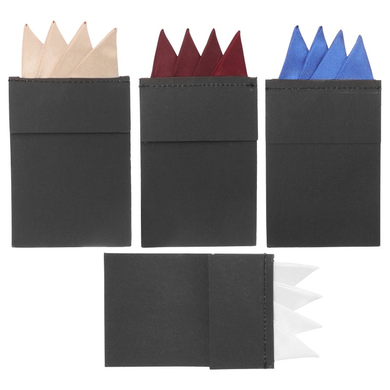 8 pcs Mens Suit Handkerchiefs Handkerchiefs Pocket Pre-folded Handkerchief Suit Accessories - Image 5