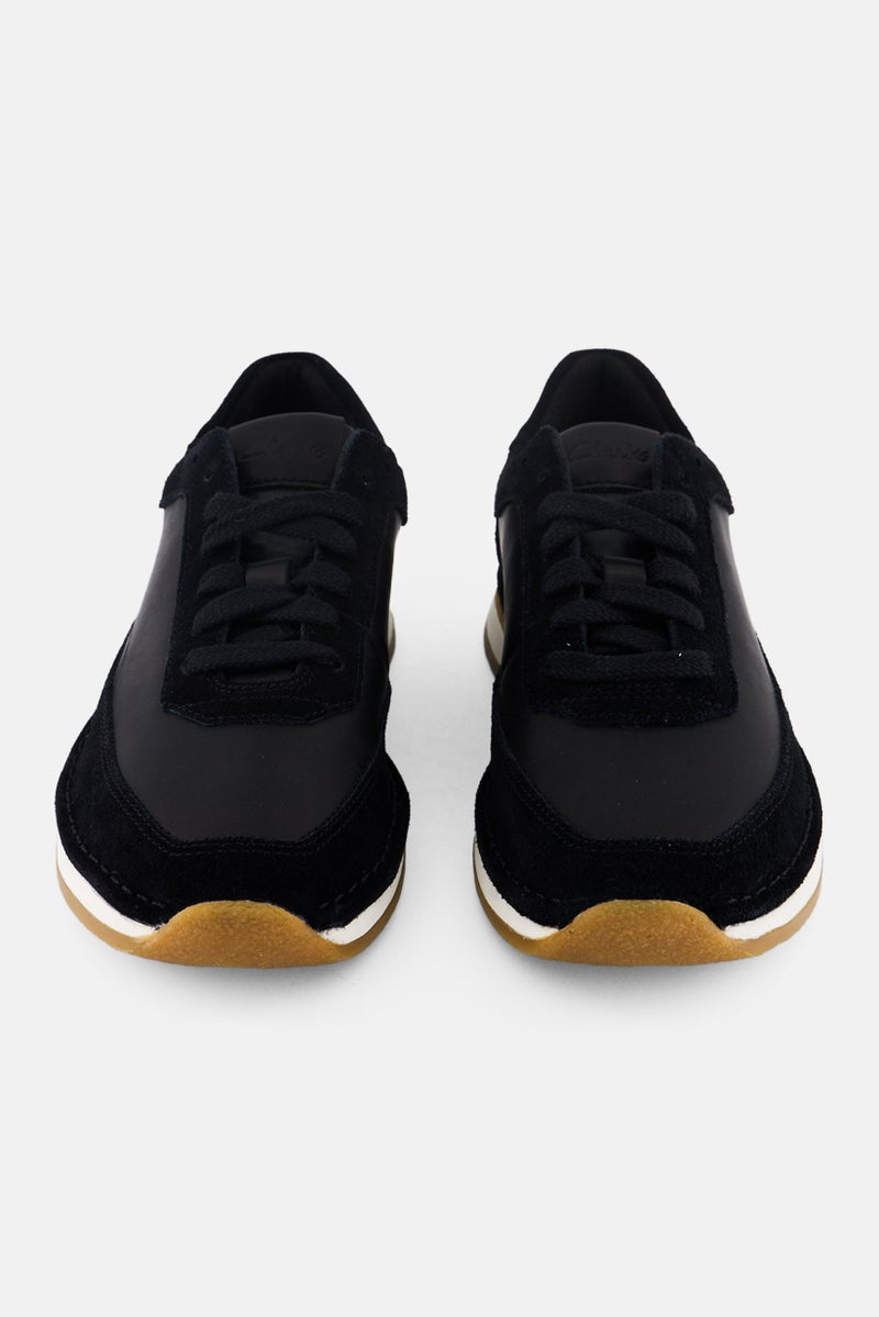 clarks Women Standard Craftrun Lace Up Shoes, Black  - Image 3