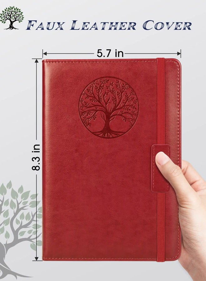 Biuwory دفتر ملاحظات مخطط للنساء والرجال، 256 صفحة B5 كبير غلاف جلدية للكتابة، السفر، الأعمال، العمل والمدرسة، دفاتر ملاحظات مقسمة للكتابة، دفتر يوميات 7.8"×10.2" - Image 2