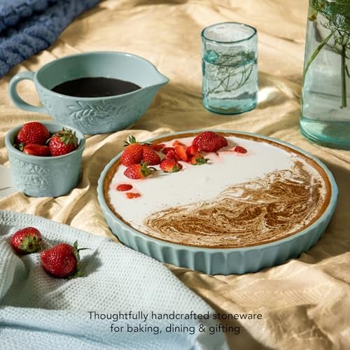 Ellementry Round Upper Crust Ceramic Tart Dish (1500 ml) For Serving And Organizing, Platter For Kitchen, Coffee Table & Dining Room Table, Food-Safe Tray For Gifting & Home Décor - Image 4