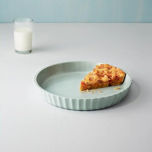 Ellementry Round Upper Crust Ceramic Tart Dish (1500 ml) For Serving And Organizing, Platter For Kitchen, Coffee Table & Dining Room Table, Food-Safe Tray For Gifting & Home Décor - Image 1