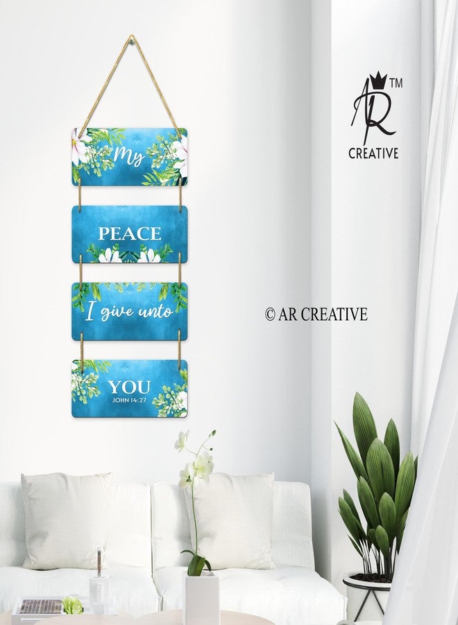 AR Creative My Peace - Bible Verse Wall Hanging For Home Decoration, Bible Quotes MDF Wooden Wall Art, Bible Verse, Home, Office Decor, Wall Wood Hanger (15 inch x 11 inch) - Image 2