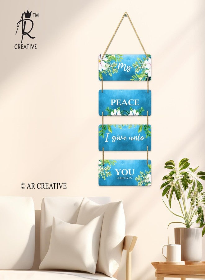 AR Creative My Peace - Bible Verse Wall Hanging For Home Decoration, Bible Quotes MDF Wooden Wall Art, Bible Verse, Home, Office Decor, Wall Wood Hanger (15 inch x 11 inch) - Image 3