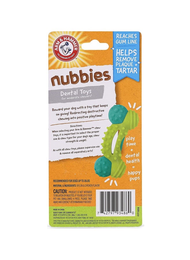 Arm & Hammer Arm And Hammer For Pets Nubbies Duality Bone Dental Dog Toy With Baking Soda 
