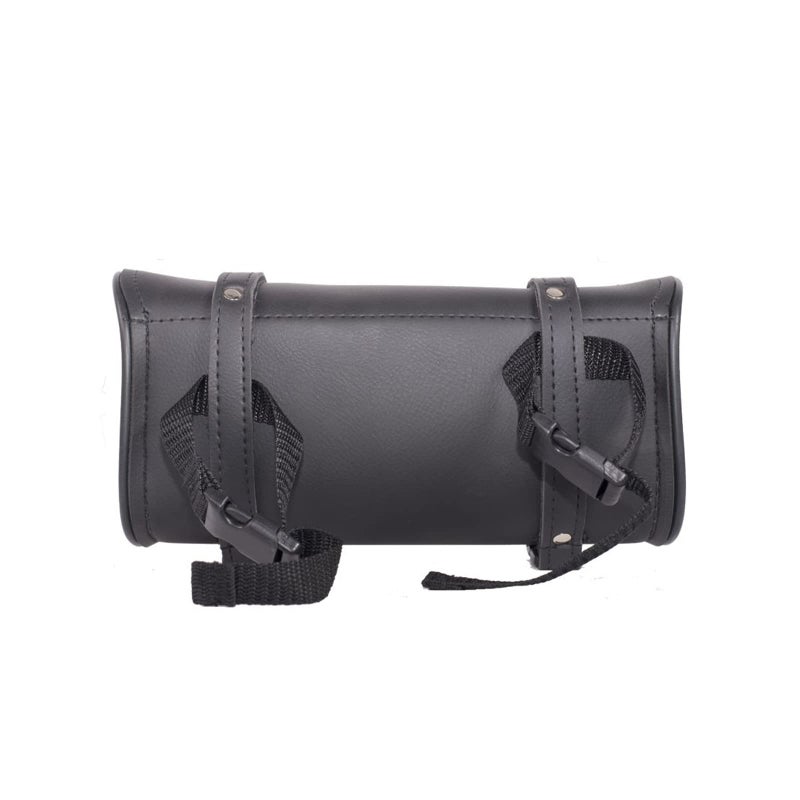 Gargoyle Bells Motorcycle Tool Bag with Flames Handlebar Bag for Motorcycle (Black, 10") - Image 2