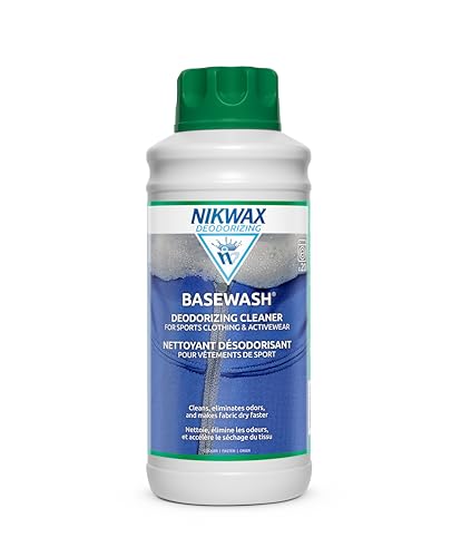 Nikwax BaseWash, 1000 ml, Deodorizing Cleaner for Base Layers, Socks, & Activewear, Eliminates Odors & Improves Performance - Image 1