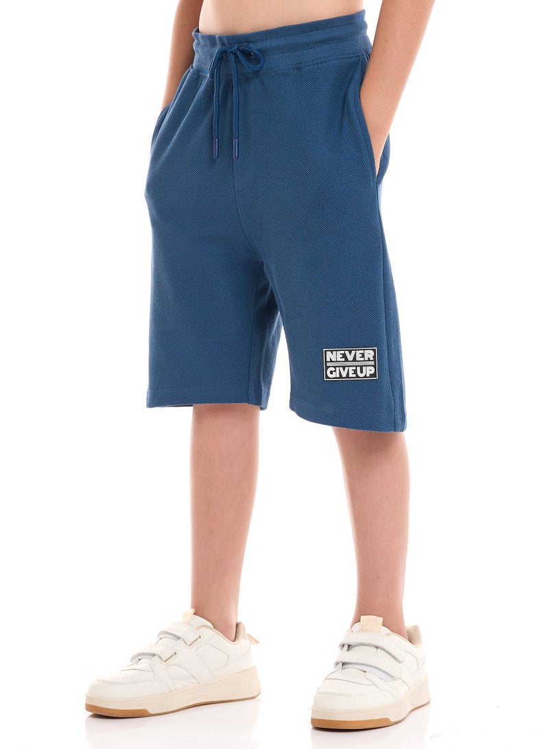 victor and jane Boys 2-Piece Set: T-Shirt & short for (6-12 Years) Blue - Image 4