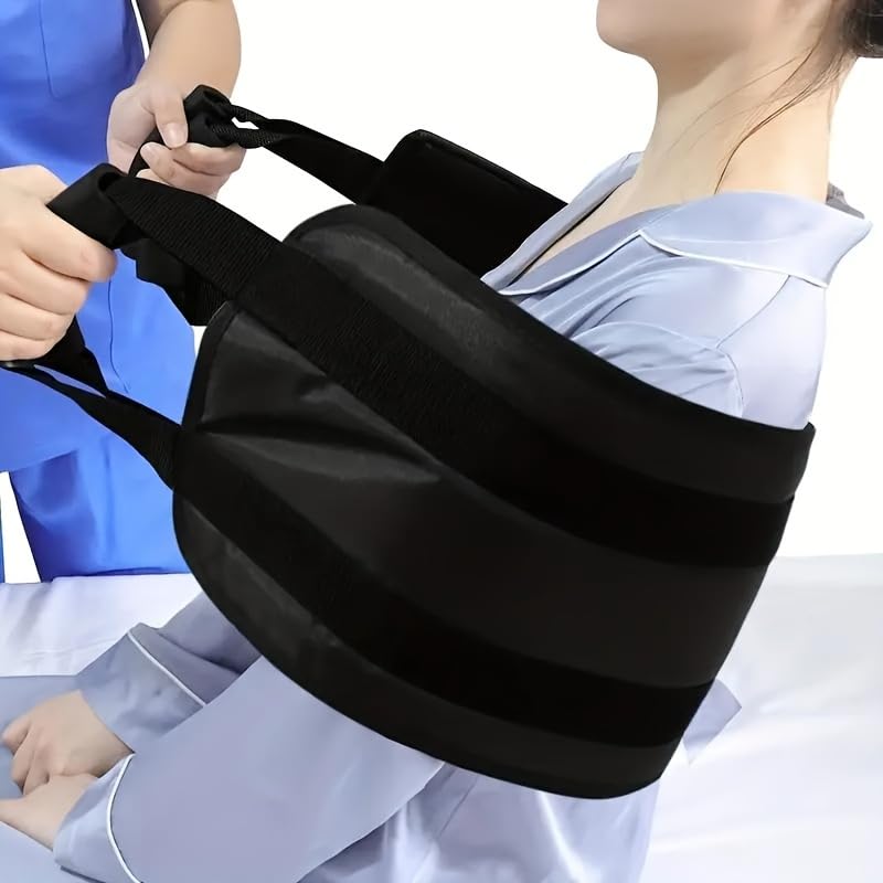 Dhadh Transfer Belt for Patient,Transfer Lift Sling,Elderly Safety Lifting Aids,Home Bed Assist, Mobility Belt for Patient, Black - Image 5