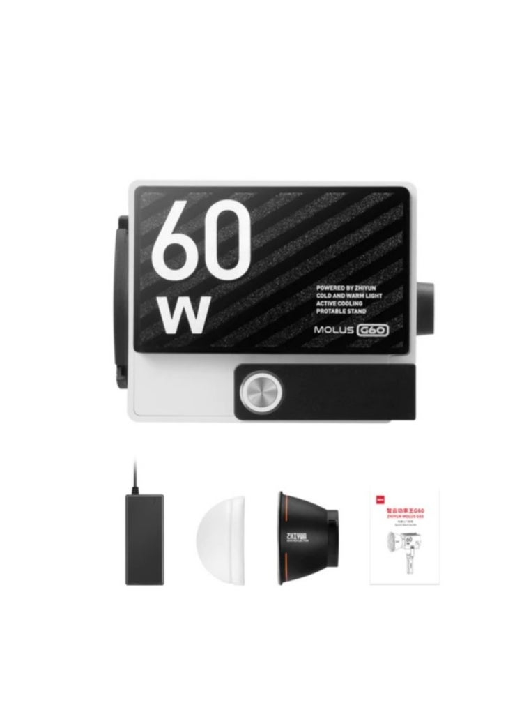 Zhiyun - Zhiyun 60W Pocket Light Bi-Color LED Light Support Bluetooth App Control for Live Stream with Mini Light Dome Softbox and Bowens Mount Adapter - Image 1