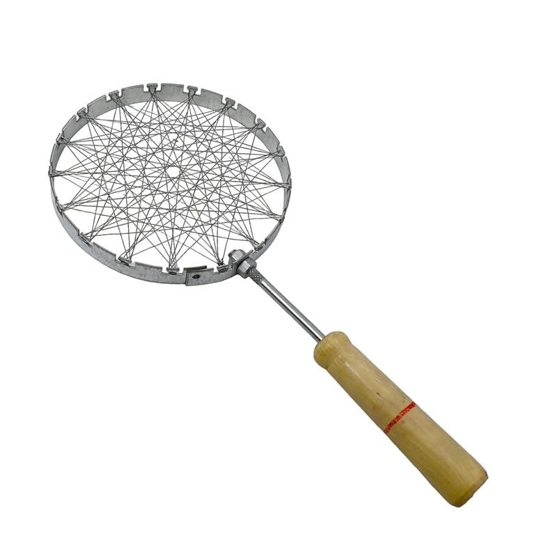 IDEAL PRIME Rust Proof Stainless Steel Chota Tandoor Papad Jali Silicon Brush Spatula Combo Set Steel Tandoor Grill Roti Jali Roaster Grill Jali Barbeque Accessories Kitchen Tool Pack of 2 - Image 2