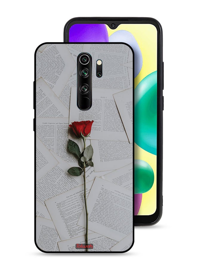 Tolwak Xiaomi Redmi Note 8 Pro Protective Case Cover Rose On Papers - Image 1