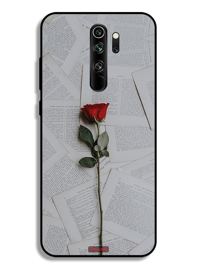 Tolwak Xiaomi Redmi Note 8 Pro Protective Case Cover Rose On Papers - Image 2