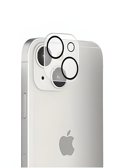 Camera Lens Protector For Apple iPhone 15 Clear - Black