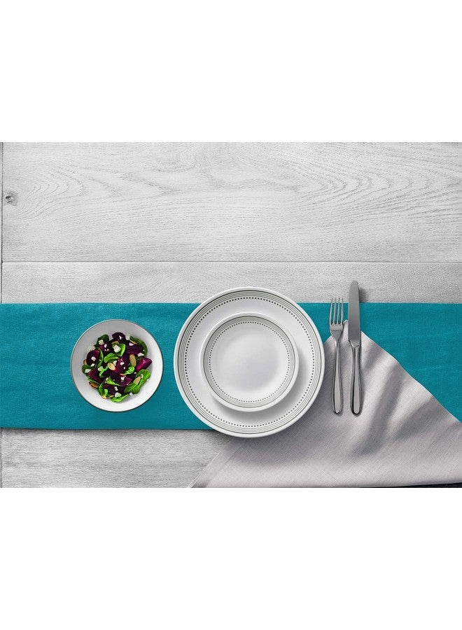 Corelle Vitrelle 18-Piece Service for 6 Dinnerware Set Triple Layer Glass and Chip Resistant, Lightweight Round Plates and Bowls Set, Mystic Gray - Image 4