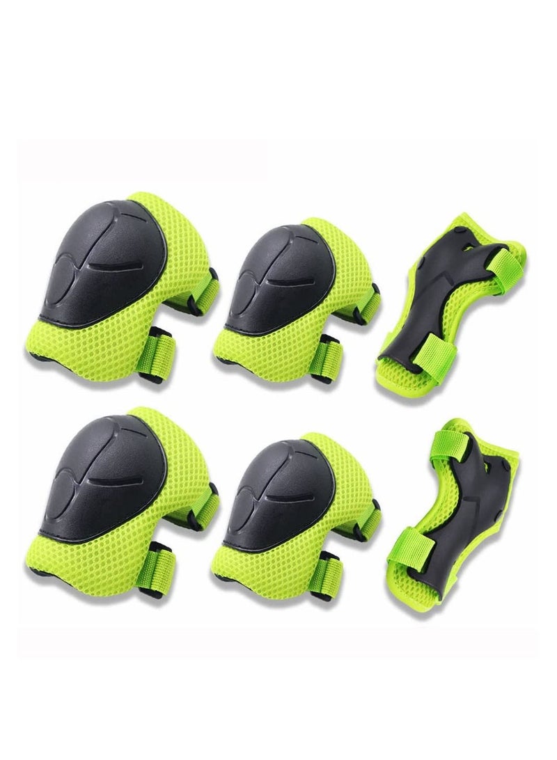 مجموعة من المعدات الواقية للأطفال والمراهقين ، الركبة ، الكوع ، مع المعصم قابل للتعديل حزام . - Image 1