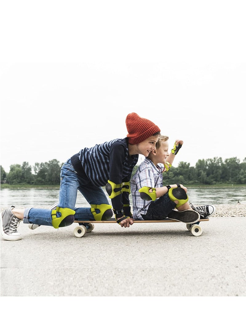 مجموعة من المعدات الواقية للأطفال والمراهقين ، الركبة ، الكوع ، مع المعصم قابل للتعديل حزام . - Image 5