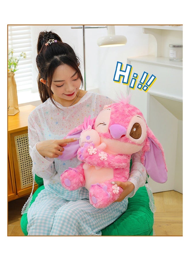STITCH 50cm cartoon stitch pink plush doll toy skin-friendly soft doll birthday gift, suitable for adults and children's gifts - Image 2