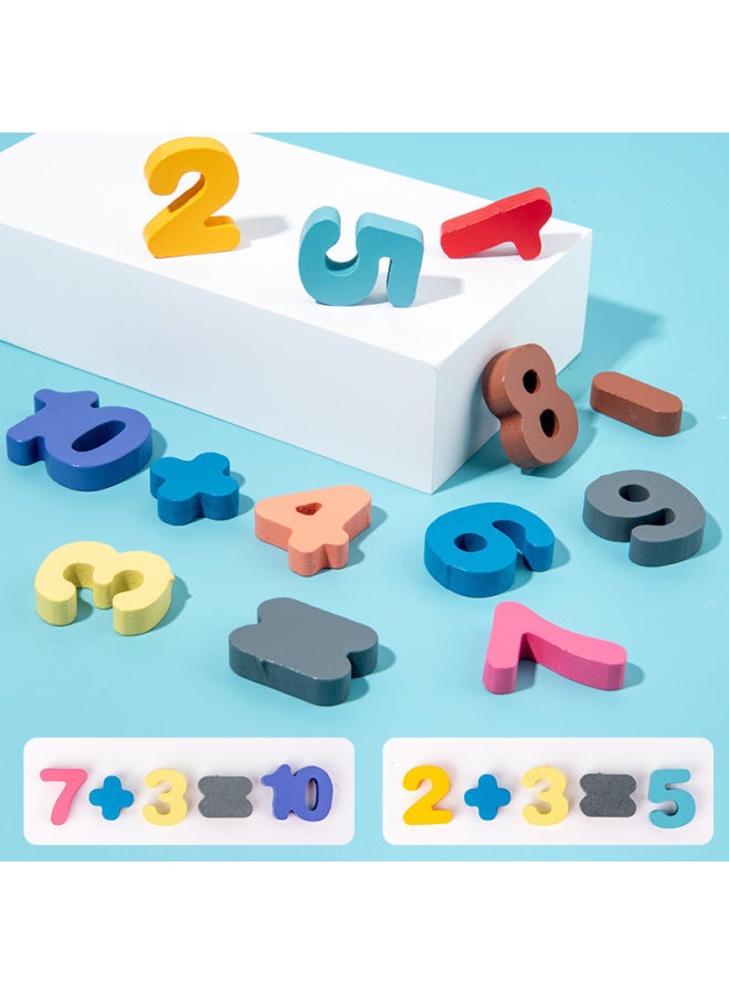 Letter Traffic Number Shape Cognitive Six-in-one Fishing Logarithmic Board Wooden Puzzle Puzzle Puzzle Toy-Color:P Osso-Large Traffic Digital Shape Logarithmic Board - Image 4