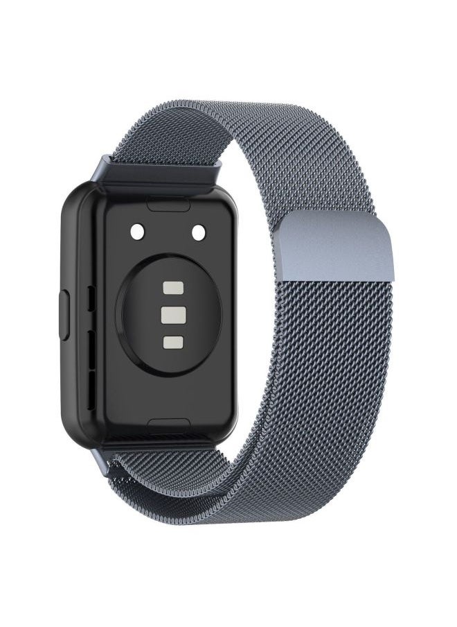 Generic - Suitable For Huawei WATCH FIT 2 Strap Watchfit2 Strap Fit2 Milanese Magnetic Wristband-Color:Space Gray-For Huawei Fit2 (vitality/fashion/elegant) - Image 1