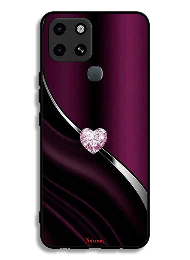 Tolwak Infinix Smart 6 Protective Case Cover Diamond Heart - Image 2