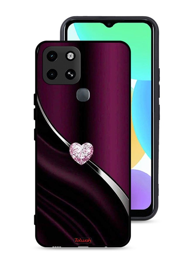 Tolwak Infinix Smart 6 Protective Case Cover Diamond Heart - Image 1