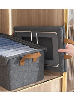 Generic Clothes and closet organizer box with cover - fabric material x metal support ML  - Image 4