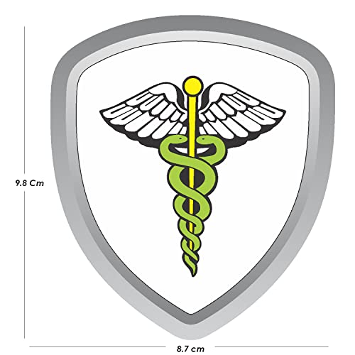 Allure Auto® (Doctor) 1 Pcs 3D Sticker Emblem Badge Logo, 3M Strong Self-Adhesive Waterproof (Size - 9.8 cm X 8.7 Cm) Compatible for Handa CTY - Image 3