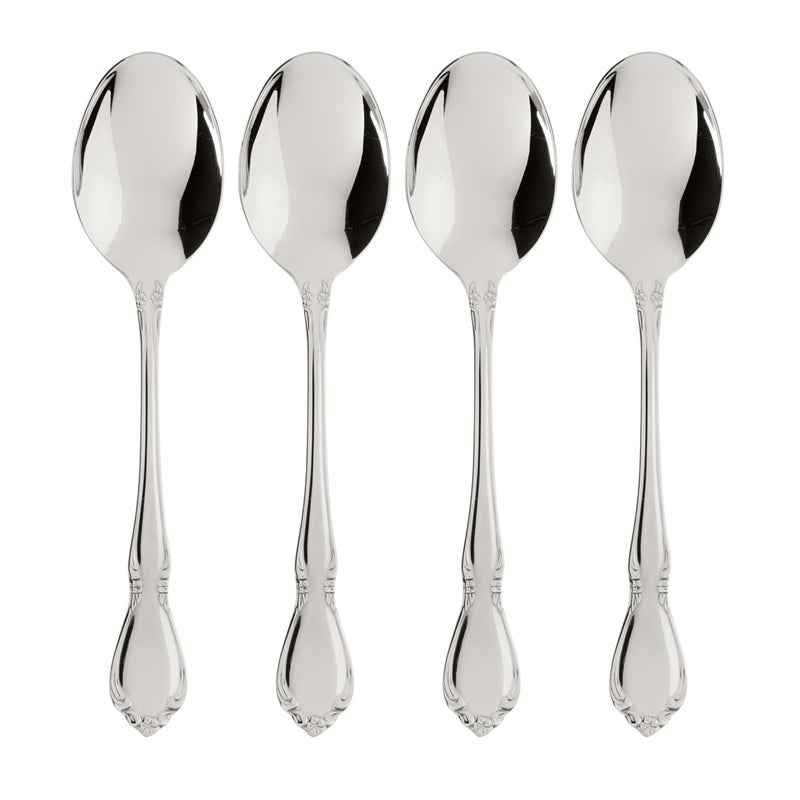 Oneida 2610004C Chateau Fine Flatware Dinner Spoons Set Of 4 188 Stainless Steel Service For 4