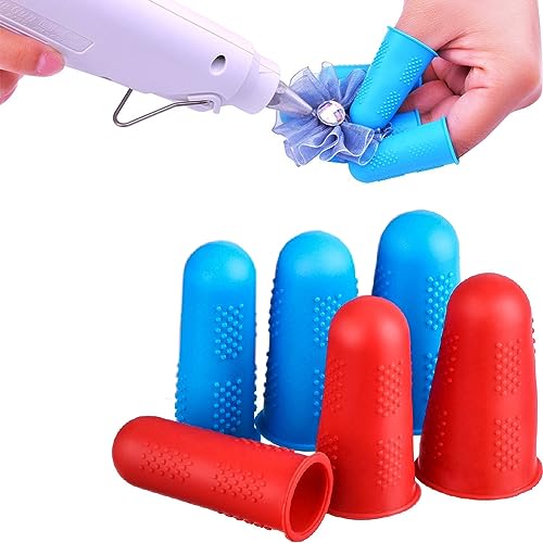 Gozaqe Finger Gloves Silicone Finger Protectors 3 Sizes Rubber Finger Caps Finger Pads Suitable for Counting, Collating, Writing, Sorting Tasks Hot Glue Gun and Sports Supplies (S, M, L)3 Piece - Image 1