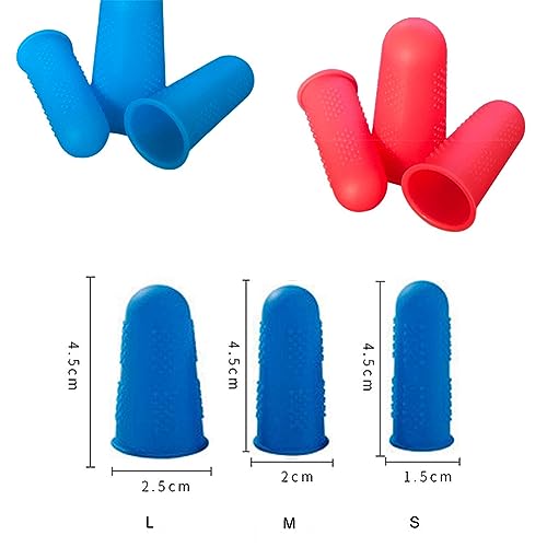 Gozaqe Finger Gloves Silicone Finger Protectors 3 Sizes Rubber Finger Caps Finger Pads Suitable for Counting, Collating, Writing, Sorting Tasks Hot Glue Gun and Sports Supplies (S, M, L)3 Piece - Image 2