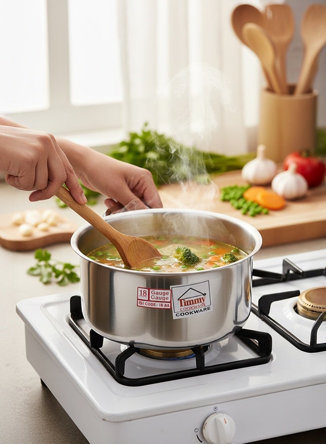 Timmy Mathar Tope with Beaded Cover 5 Piece Set - High-Quality Aluminium Cooking Pots with Lids, Durable Traditional Kitchen Cookware, Even Heat Distribution, Easy to Clean, Ideal for Home Use - Image 2