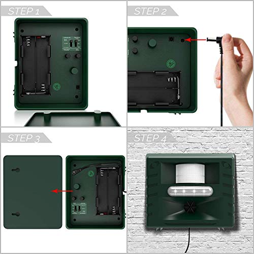 ASPECTEK Ultrasonic Outdoor Animal Pest Repellent, Yard Sentinel RC Pest Repeller Pest Control includes Motion Detector, 4 Key Remote - Rodents, Cats, Rats, Mouse, Mice, Deer, Frequency: 15-18 kHz - Image 3