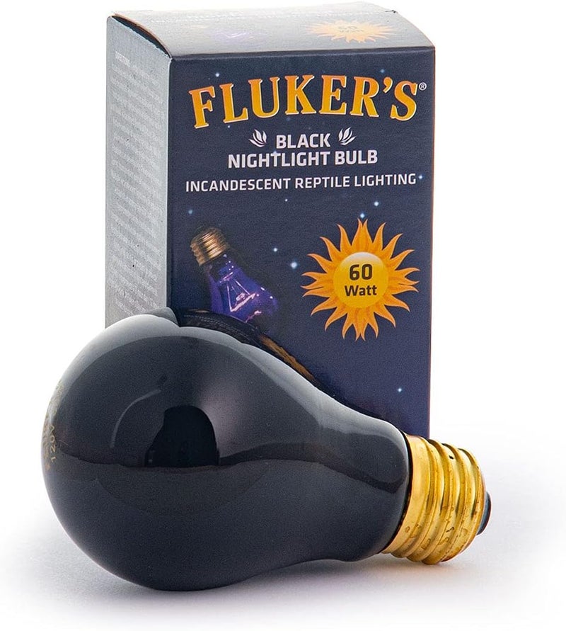 Fluker's Black Nightlight Bulb for Reptiles - 60 Watt Incandescent Lighting - Image 1
