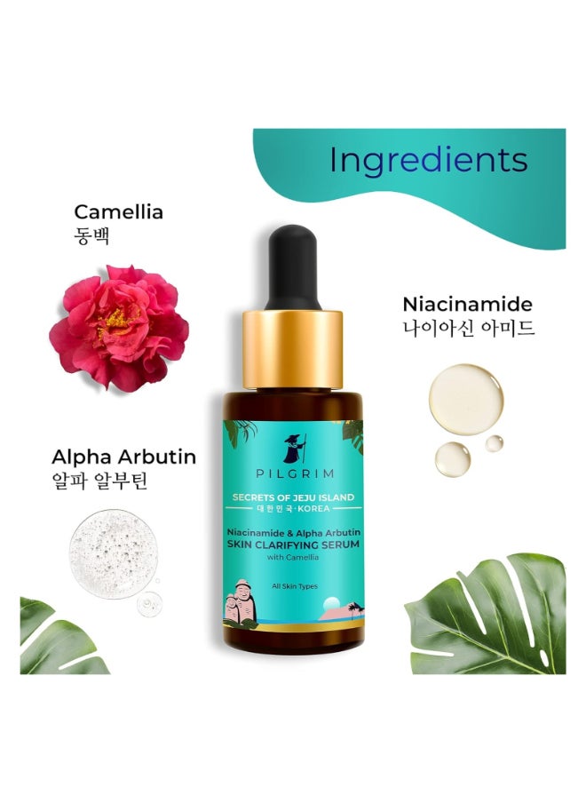 PILGRIM Niacinamide 5% + Alpha Arbutin 1% Skin Clarifying Serum for acne And acne marks  All Skin Types  For Men And Women  30ml  - Image 4