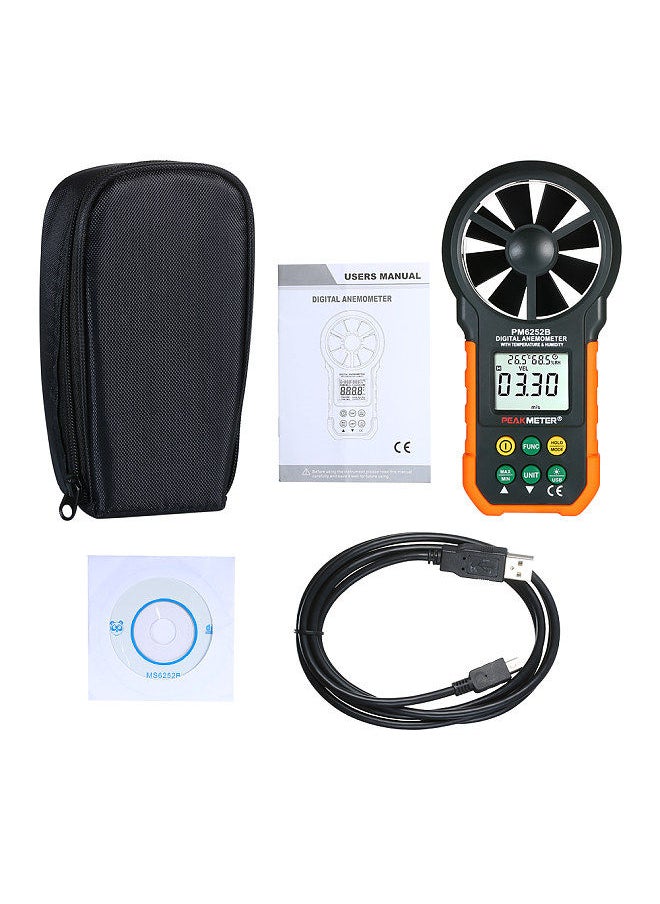 PEAKMETER - PEAKMETER Multifunction Digital Anemometer Professional Wind Speed Meter LCD Digital Anemometer Air Volume/Temperature/Humidity for Weather Data Collection Outdoors Sailing Surfing Fishing - Image 1