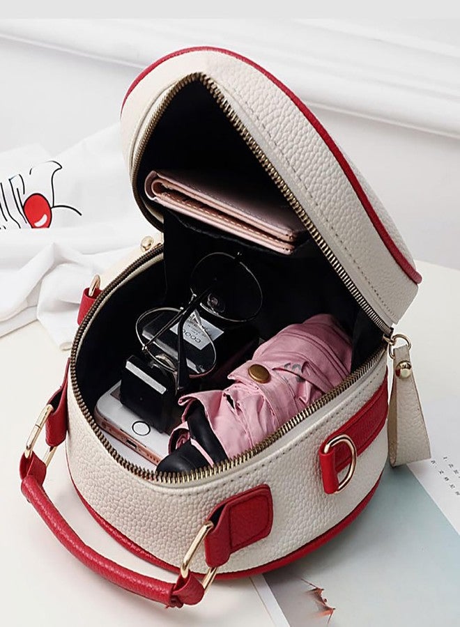 Alunsito PU Leather Crossbody Bag Cute Shoulder Messenger Bag Cherry Print Purse with Adjustable Strap Handbags for Women, Red - Image 2