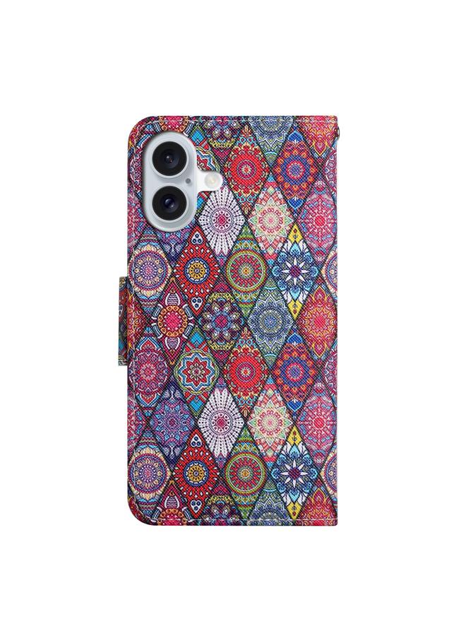 S-TOP Case For iPhone 16 Plus 3D Colored Drawing Flip Leather Phone Case - Image 3