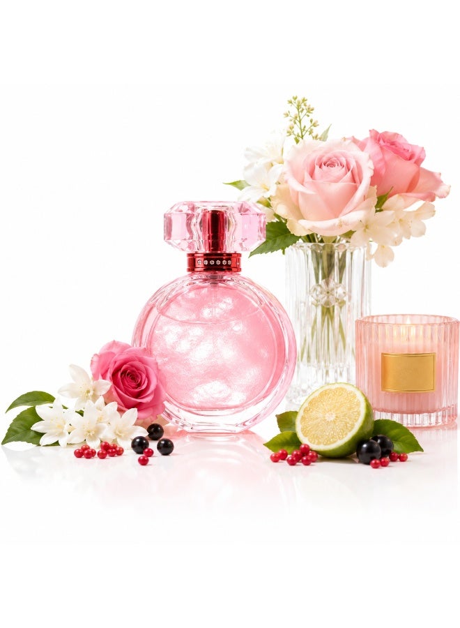 عطر نسائي بالورد والزهور مع المسك الأبيض، أو دو بارفان يدوم طويلاً، 50 مل - Image 1