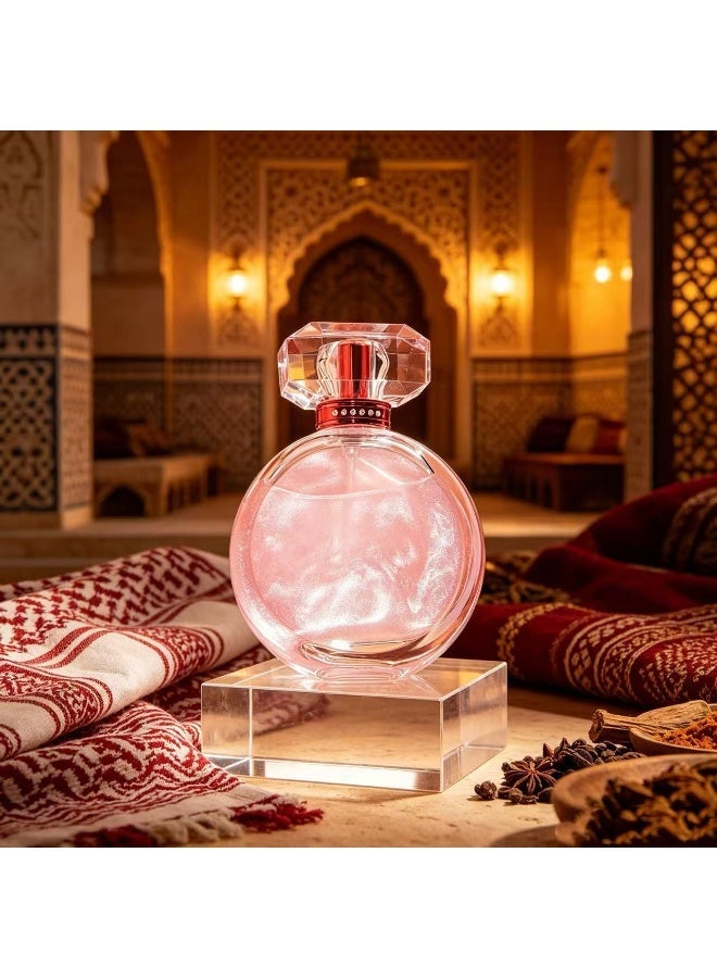 عطر نسائي بالورد والزهور مع المسك الأبيض، أو دو بارفان يدوم طويلاً، 50 مل - Image 3