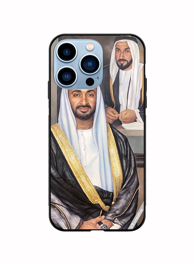 VR CREATIVE Protective Case Cover For Apple iPhone 14 Pro Max Sheikh Mohamed Bin Zayed Al Nahyan And Sheikh Zayed Bin Sultan Al Nahyan Design Multicolour - Image 1