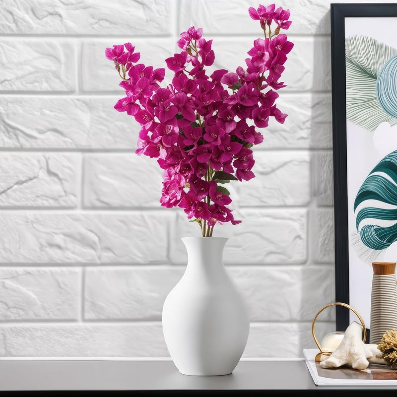 Decor & More 2 PCS Artificial Flowers Bunch – Realistic Silk Bougainvillea Long Stem Artificial Flower Bunch Without Pot | Artificial Flower for Decoration | Vase Decor for Home & Restaurant - Image 1