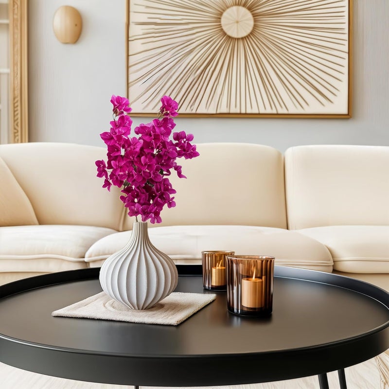 Decor & More 2 PCS Artificial Flowers Bunch – Realistic Silk Bougainvillea Long Stem Artificial Flower Bunch Without Pot | Artificial Flower for Decoration | Vase Decor for Home & Restaurant - Image 4