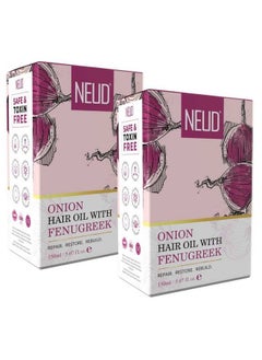 Neud Premium Onion Hair Oil With Fenugreek For Men & Women 2 Pack (150Ml Each) - pzsku/ZF099194FB0A906ECBA58Z/45/_/1679382279/dede8603-02ac-4d15-9863-60260499d23a