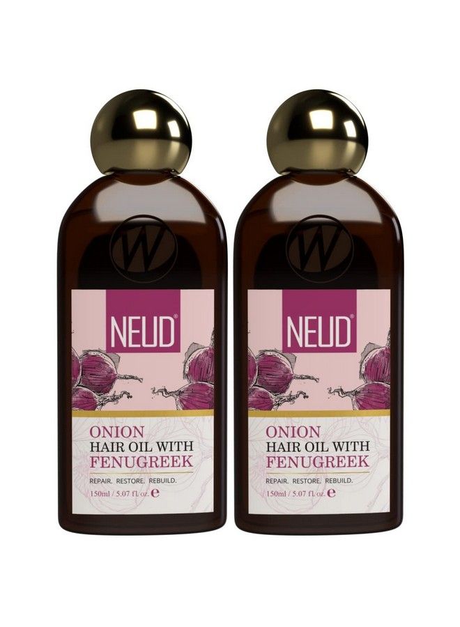 NEUD XPOSE YOURSELF Neud Premium Onion Hair Oil With Fenugreek For Men & Women 2 Pack (150Ml Each) - Image 3