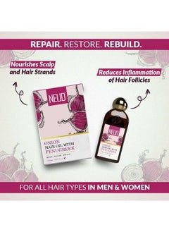 Neud Premium Onion Hair Oil With Fenugreek For Men & Women 2 Pack (150Ml Each) - pzsku/ZF099194FB0A906ECBA58Z/45/_/1679382287/ecb61180-e248-4da1-aefb-ff58d2f264f9