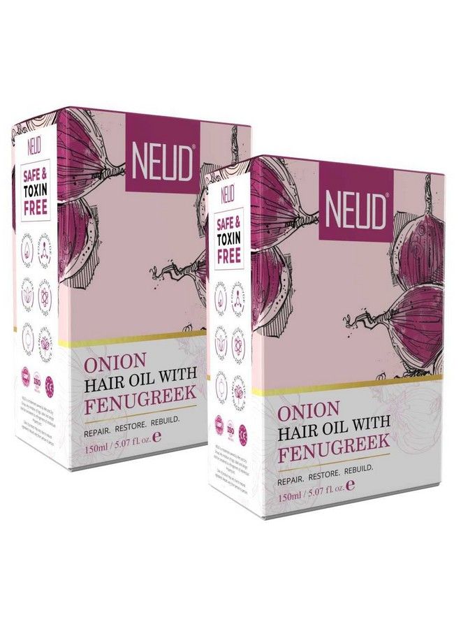 NEUD XPOSE YOURSELF Neud Premium Onion Hair Oil With Fenugreek For Men & Women 2 Pack (150Ml Each) - Image 2