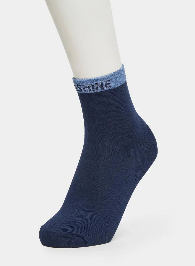 Styli Pack of 5 - Contrast Detail Crew Socks