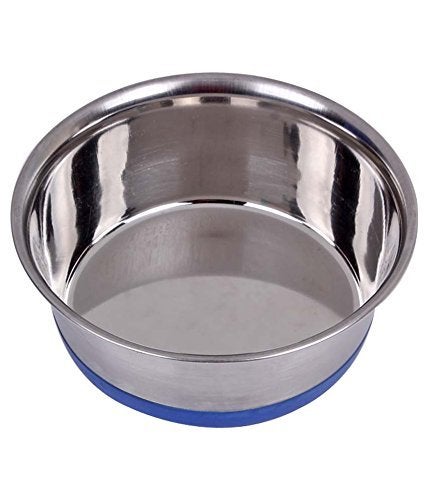 ROYALE DOG Pet Heavy Dog Bowl (Red) Export Quality with 100% Silicon Bonded Rubber Base Stainless Steel Dog Food Bowl Feeder Bowls Pet Bowl for Feeding Dogs Cats & Pets (2800 ML, Blue) - Image 3